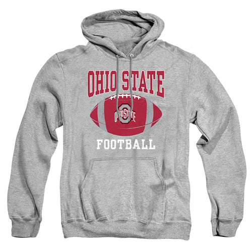 The Ohio State University Official Football Ball Unisex Adult Pull-Over HoodieAthletic Heather X-Large