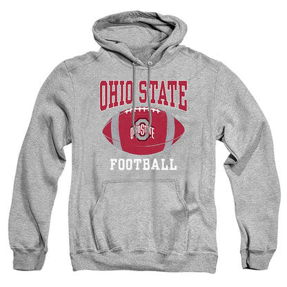 The Ohio State University Official Football Ball Unisex Adult Pull-Over HoodieAthletic Heather X-Large