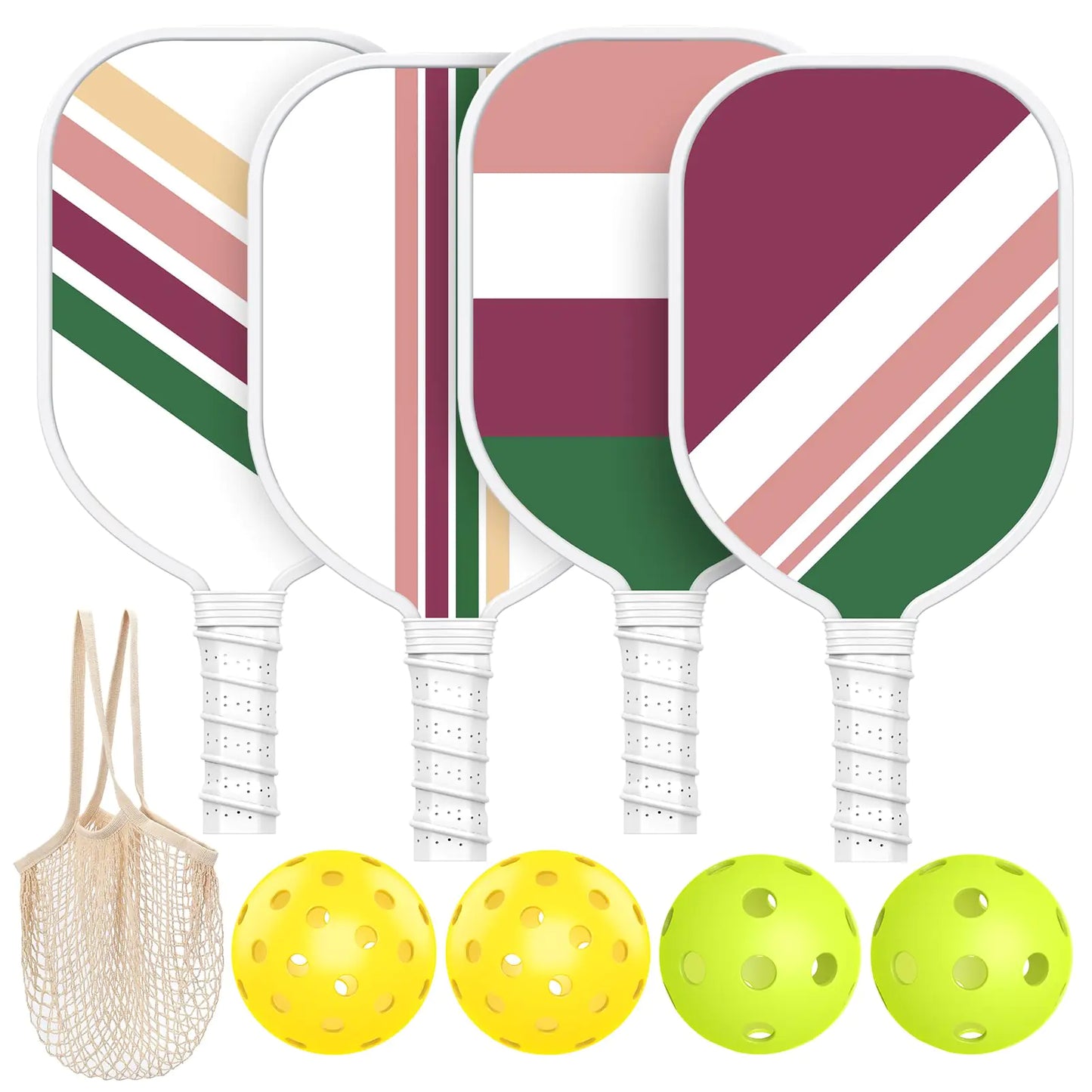 Pickleball Paddles Set USAPA Approved Lightweight and Durable with Unique Design USAPA Approved Pickleball Paddles Set of 4 4 Pickleball Balls Pickleball Bag Pickleball Paddles (Gradual)