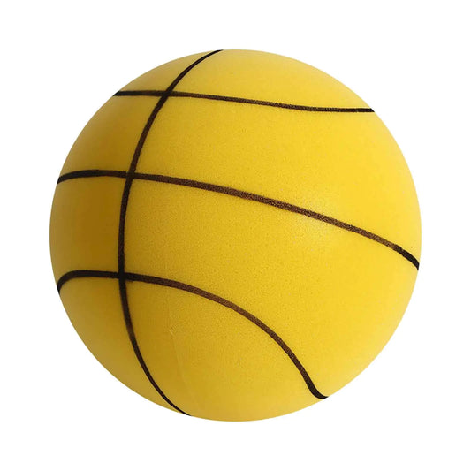 LNATOVI Silent Basketball 2024 Quiet Basketball Indoor Silent Basketball Dribbling Indoor No Noise Basketball Silent Foam Basketball for Quiet Dribbling and Indoor Training (Yellow 21CM)