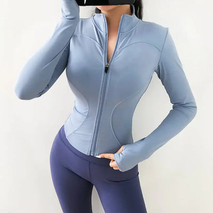 Fitness Crop Top Sweatshirt and Gym Jacket