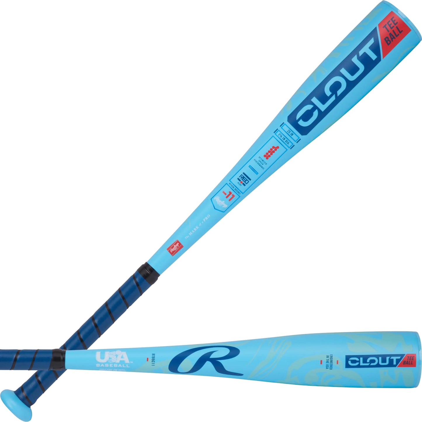 Rawlings | Clout AI T-Ball Baseball Bat | 25-inch | -11