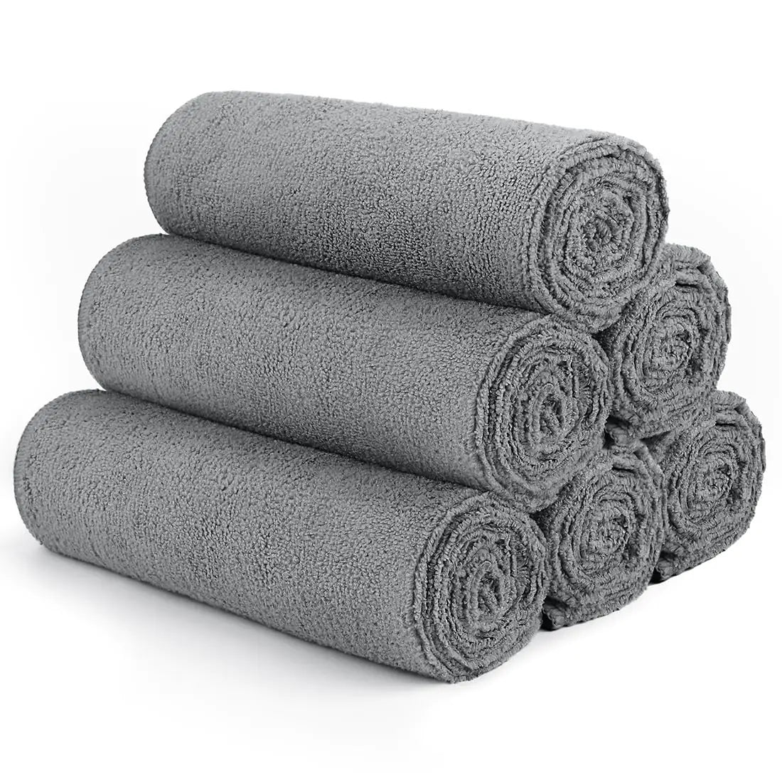 Orighty ORIGTHY Gym Towels Highly Absorbent Sweat Towels Soft and Quick Drying Gym Towel for Daily Use Multi-Purpose Towel for Gym Sport Salon Spa Hotel 16 x 27 Inch Grey 6 Pack