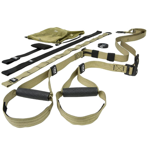 TRX Tactical Gym Suspension Trainer Home Gym Kit Fitness Training Designed for Military Veterans Home Gym System with Exercise Straps