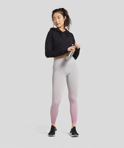 Seamless Gradient Multicolor Long Sleeve Gym Outfit