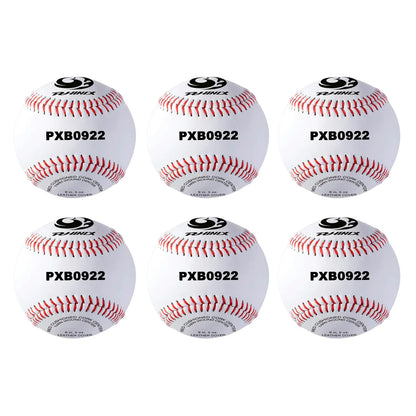 PHINIX Split Leather Baseball Competition Grade and Training Baseball (9 inch 6 Balls)