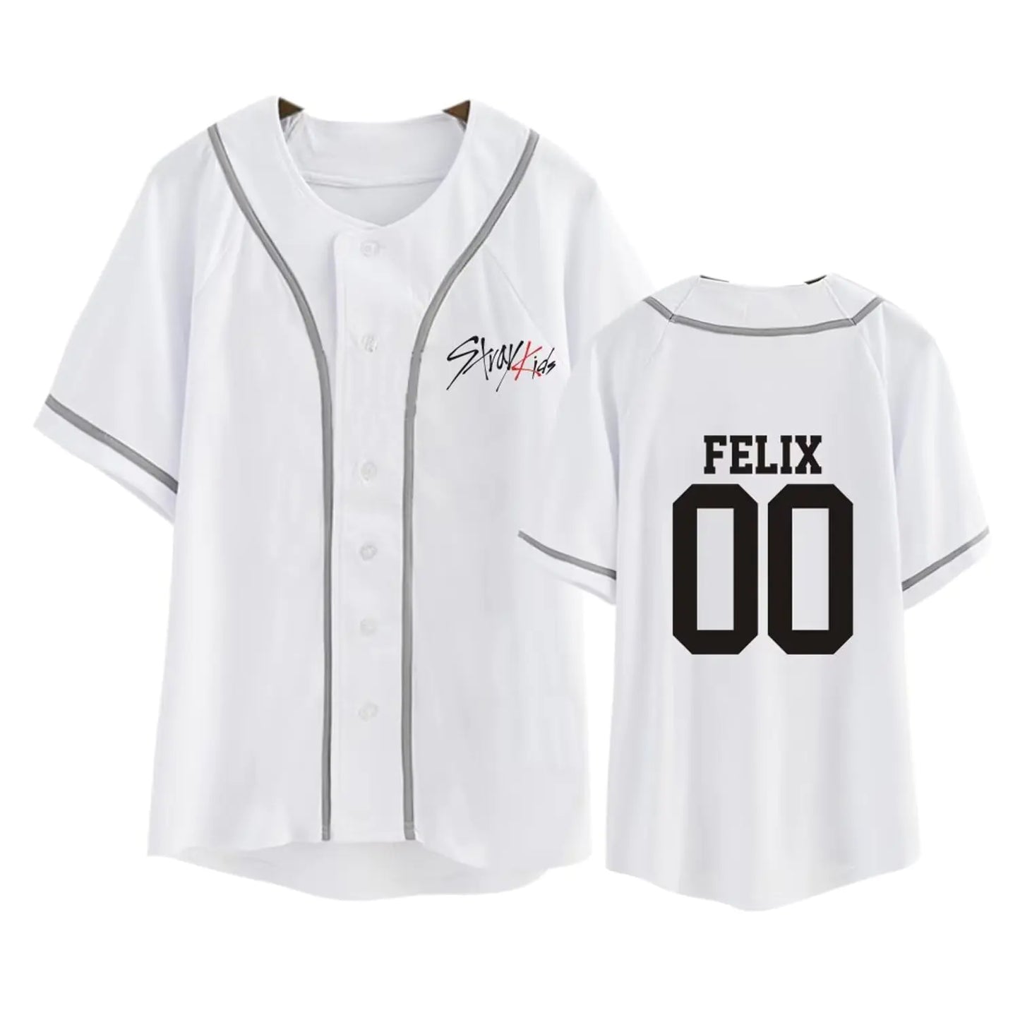 Aopostall Kpop StrayKids Baseball Jersey Hyunjin Jisung Changbin Support Tee for Men Women