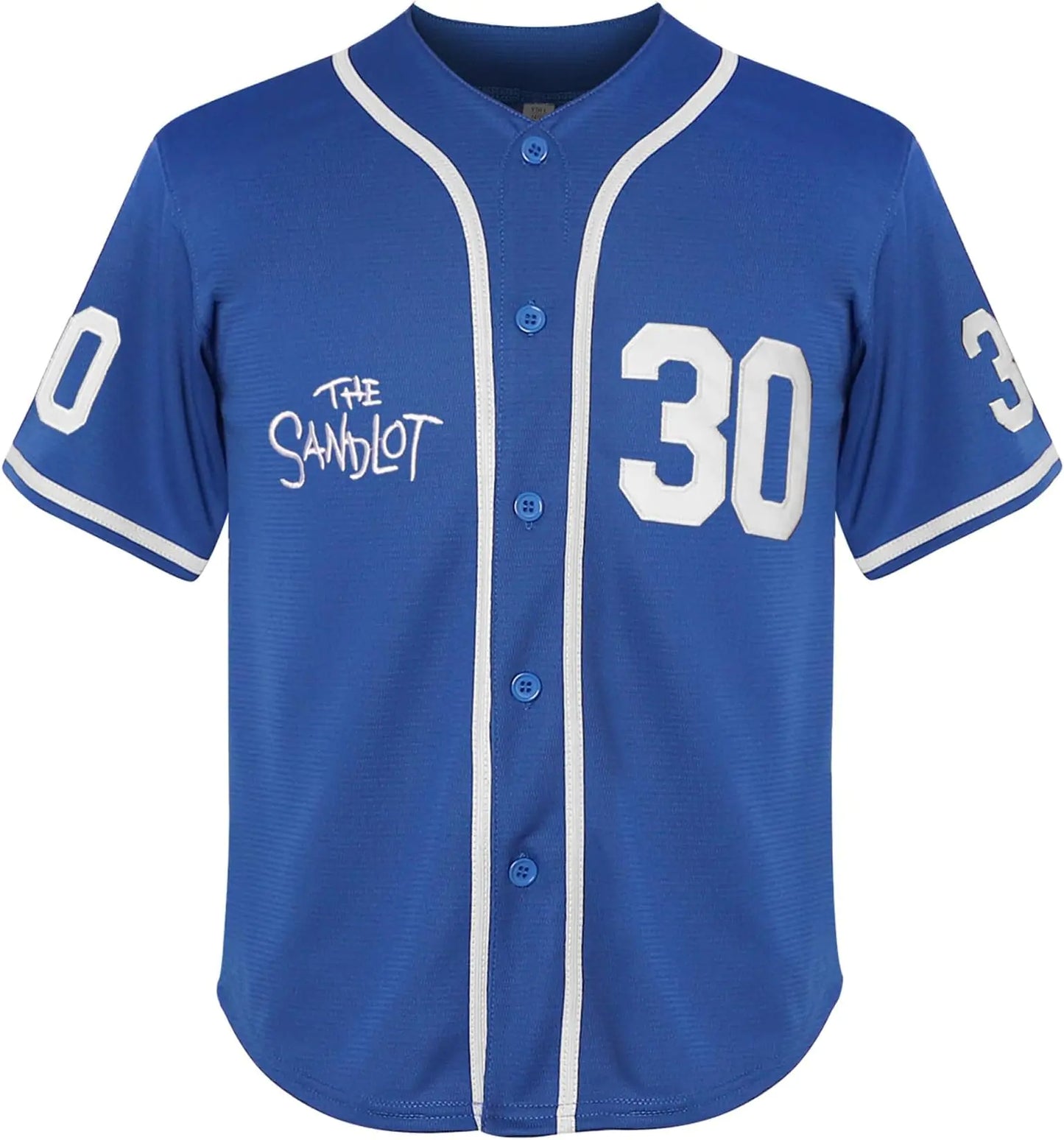Youth #30 Sandlot Benny The Jet Rodriguez Movie Kids Baseball Jersey Stitched Christmas Summer White Size S